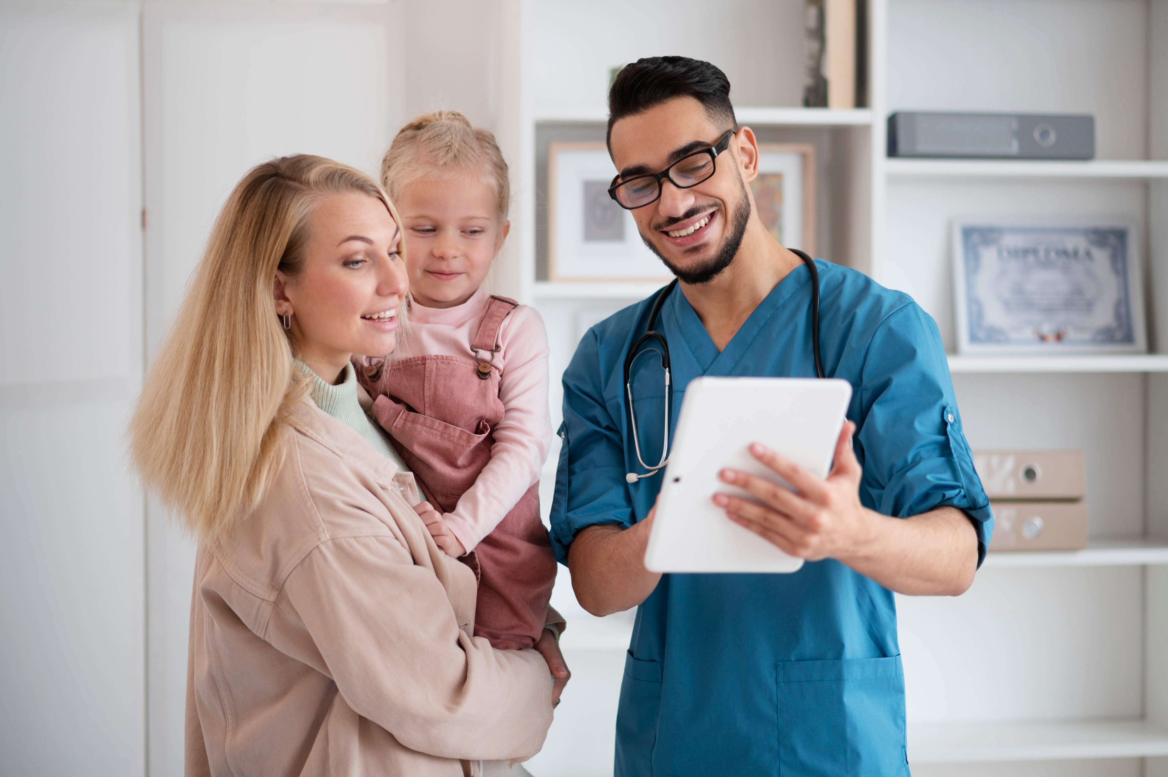 Provider with patient during a home visit
